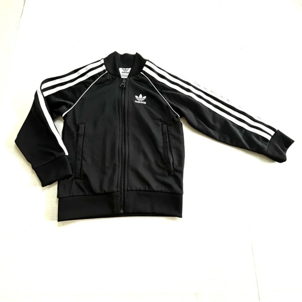 Adidas Child Adicolor Superstar Black Track Jacket Pants Set Unisex Kid Size 4/5
